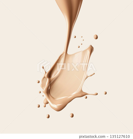 Creamy Liquid Splash Background 135127610