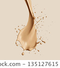Creamy Liquid Splash Background 135127615