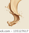 Creamy Liquid Splash Background 135127617