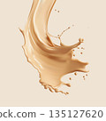 Creamy Liquid Splash Background 135127620