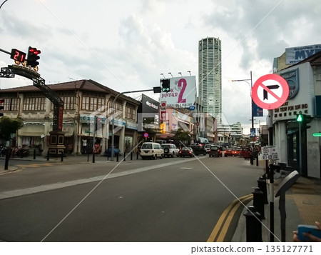 Skyscrapers and Komtar in the distance, Penang Island, Malaysia Skyscrapers and Komtar in the distance, Penang Island, Malaysia 135127771
