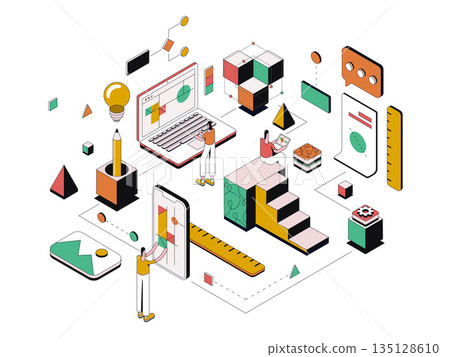 Modern Isometric Illustration design - Design 135128610