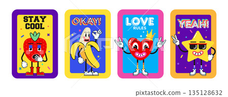 Modern Sticker label design of 80s Modern Sticker label design of 80s 135128632