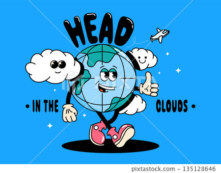 Retro Charaters design - Earth 135128646