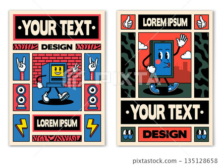 Retro poster design - 90s style 5 135128658