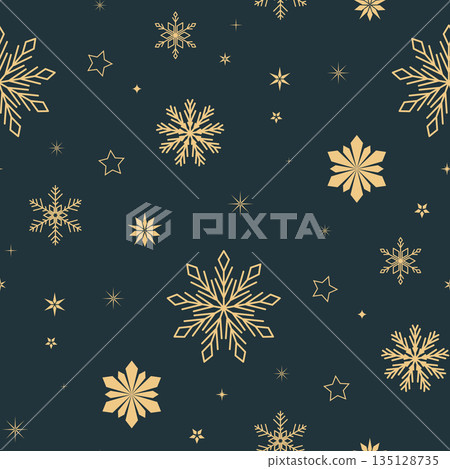 pattern with gold snowflakes pattern with gold snowflakes 135128735