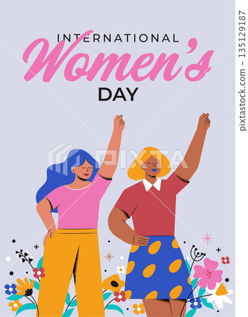 Flat Modern design Illustration of Womens day 8 Flat Modern design Illustration of Womens day 8 135129187