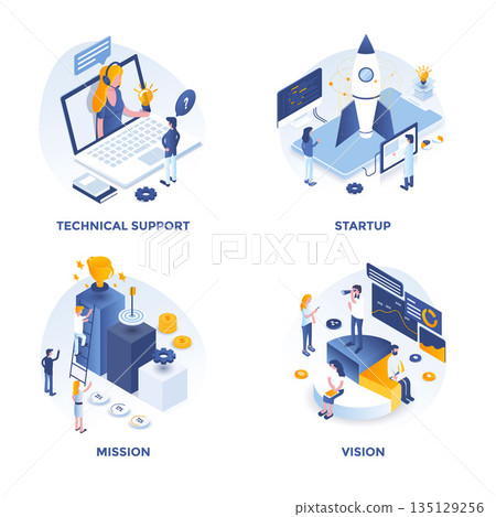Modern Flat Isometric designed concepts 2 135129256