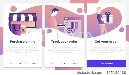 Flat Design Oneboarding Concepts 3 Flat Design Oneboarding Concepts 3 135129488