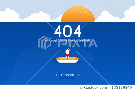 Flat Modern design Illustration of Error page Flat Modern design Illustration of Error page 135129549