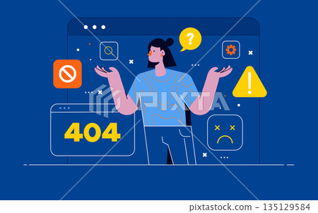 Flat Modern design Illustration of Online Shopping 135129584