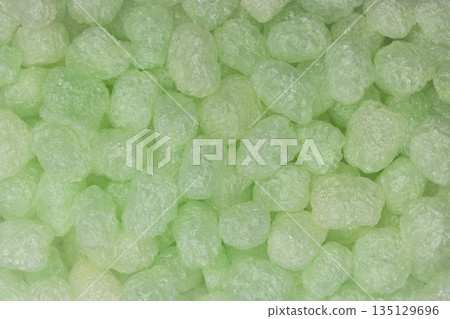 Full frame close up packaging peanuts Full frame close up packaging peanuts 135129696