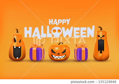 Halloween Background design 4 135129848