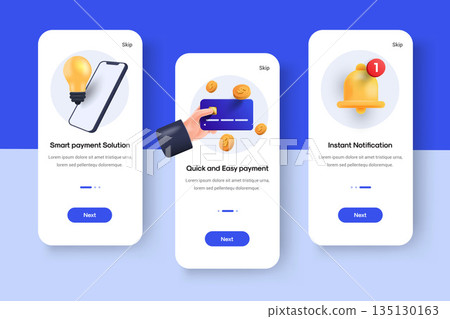 Modern 3d illustration of Data Analysis login page Modern 3d illustration of Data Analysis login page 135130163