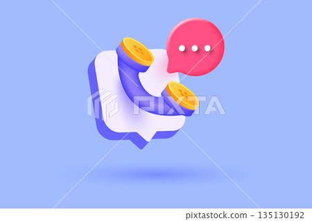 Modern 3d illustration of Support concept Modern 3d illustration of Support concept 135130192