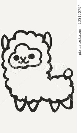 可愛又放鬆的羊駝 135130794