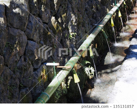 Shizuoka Prefecture, Fujinomiya Sengen Taisha Shrine, Mount Fuji sacred water, water drawing area, January 135131857