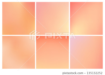Peach fuzz. Set of vector gradient backgrounds in trendy light warm color of the year. For covers, wallpapers, branding, social media and other modern projects. Peach fuzz. Set of vector gradient backgrounds in trendy light warm color of the year. For covers, wallpapers, branding, social media and other modern projects. 135132252