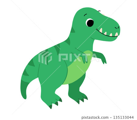 Hand drawn cartoon t rex. Cute dino Hand drawn cartoon t rex. Cute dino 135133044