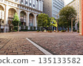 The exotic streets and cobblestone plaza of Shiodome Italian Town in Tokyo 135133582
