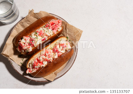Lobster Rolls. Traditional classic American Sandwich. 135133707