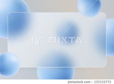 Light abstract background with translucent glass banner and blue spheres, geometric composition for modern websites, applications, user interfaces and presentations. Light abstract background with translucent glass banner and blue spheres, geometric composition for modern websites, applications, user interfaces and presentations. 135133772