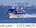 Tokai Kisen's jetfoil "Seven Island Yui" sailing through Tokyo Port 135134674