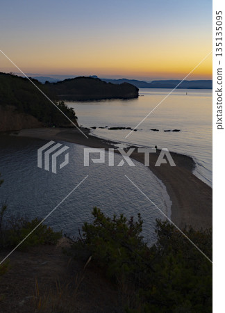 The beautiful Angel Road on Shodoshima Island in Kagawa Prefecture The beautiful Angel Road on Shodoshima Island in Kagawa Prefecture 135135095