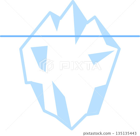 潛意識冰山圖標插圖 135135443