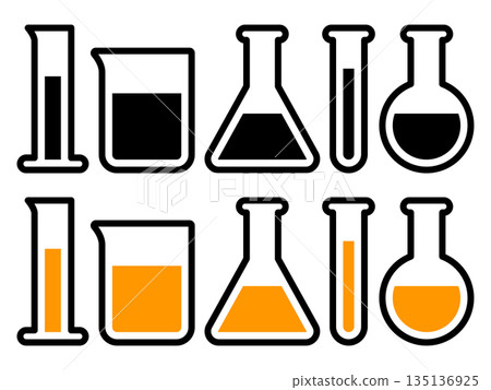 科學實驗室設備圖標 科學實驗室設備圖標 135136925