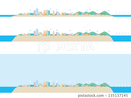 大海、山脈與城市景觀 135137145