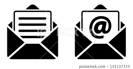 電子郵件的簡單圖示。 135137153
