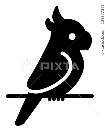 玄鳳鸚鵡的簡單圖示。 玄鳳鸚鵡的簡單圖示。 135137331