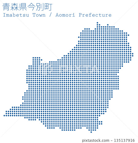 插畫資料：日本地圖，青森縣，今別町向量插圖地圖 135137916