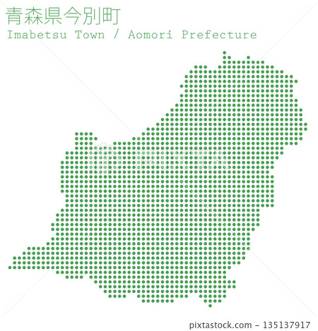 插畫資料：日本地圖，青森縣，今別町向量插圖地圖 135137917