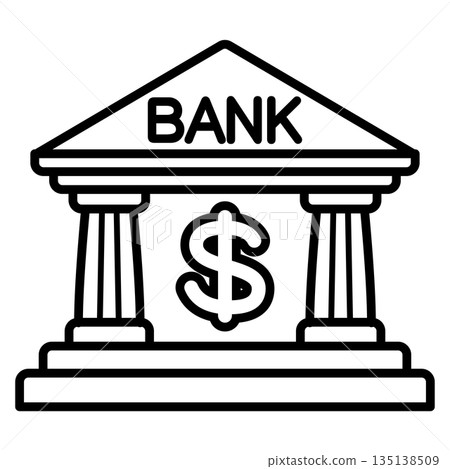 銀行圖標。 銀行圖標。 135138509
