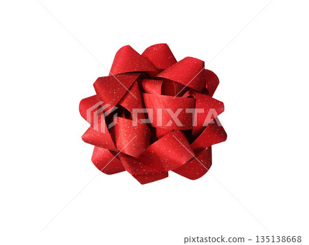 Red ribbon for gift wrapping, suitable for weddings, birthdays, anniversaries, and other special occasions. 135138668