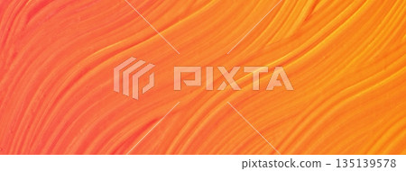 Abstract art warm orange wavy background with brushstrokes in acrylic with gradient. Textured waves pattern backdrop Abstract art warm orange wavy background with brushstrokes in acrylic with gradient. Textured waves pattern backdrop 135139578
