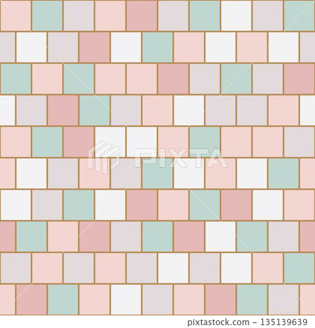 Soft Pastel Brick Tile Seamless Pattern Background Soft Pastel Brick Tile Seamless Pattern Background 135139639