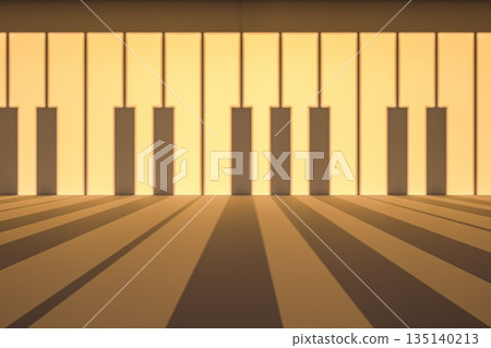 Piano Keys and Shadows in Soft Light Piano Keys and Shadows in Soft Light 135140213