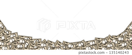 Background image of the 10,000 yen bill. New 10,000 yen bill. Paper money. 135140243