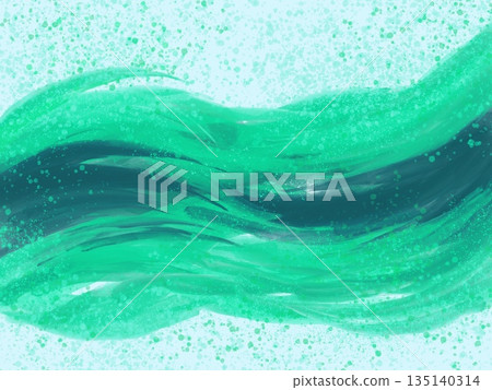 Abstract water flow green background texture 135140314