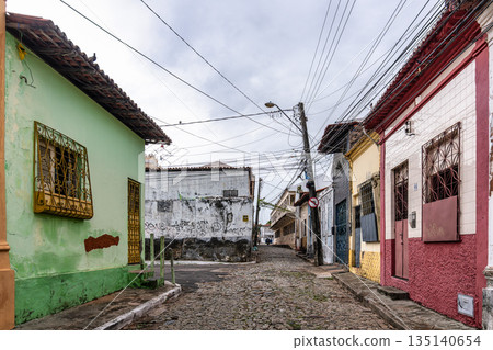 Traditional Portuguese architecture on Alameda do Seminario street in Sao Luis, Brazil Traditional Portuguese architecture on Alameda do Seminario street in Sao Luis, Brazil 135140654