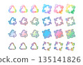 插圖素材_循環標記集_箭頭循環符號（柔和的漸層色） 135141826
