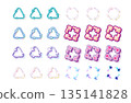 插圖素材_圓形與三角形箭頭集_ 135141828