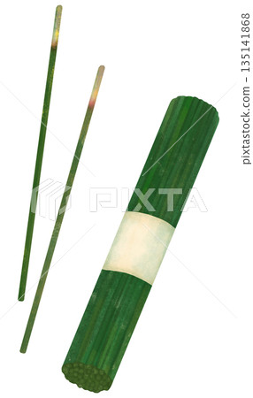Incense stick illustration set Incense stick illustration set 135141868