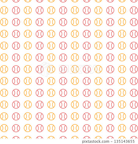 Red and orange baseball background material 135143655