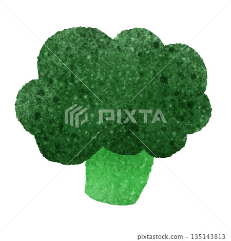 可愛的西蘭花手繪插圖素材 可愛的西蘭花手繪插圖素材 135143813
