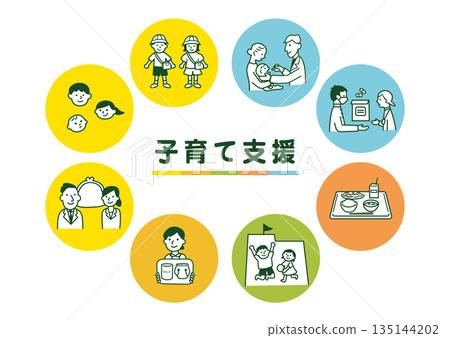 育兒支援的形象 育兒支援的形象 135144202