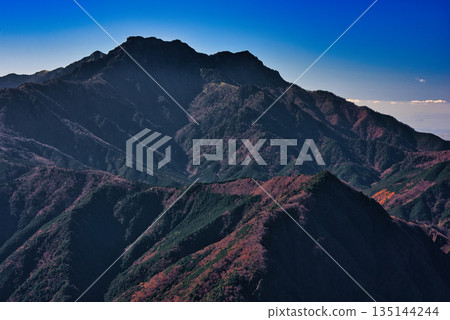 Shikoku Mountains seen from the UFO Line 135144244